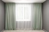 Комплект штор Декорин Микровелюр 150x250 см Серо-зеленых 2 шт (ROZ6400055544)