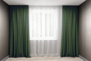 Комплект штор Декорин Микровелюр 200x260 см Темно-зеленых 2 шт (ROZ6400055720)