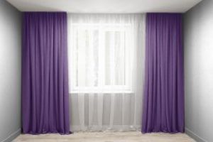 Комплект штор Декорин Микровелюр 150x255 см Фиолетовых 2 шт (ROZ6400055824)