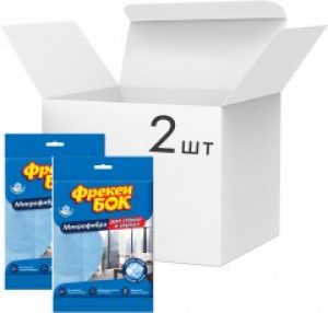 Упаковка салфеток Фрекен БОК микрофибра для стекол и зеркал 2 шт (18300280)