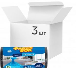 Упаковка пакетов для мусора Фрекен БОК 35 л 3 пачки по 50 шт черные (16114635)