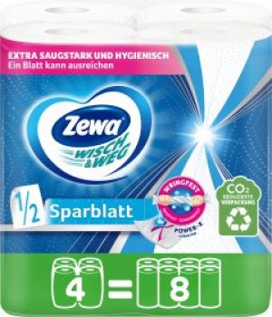 Бумажные полотенца Zewa Wisch Weg 2 слоя 4 рулона (7322541210841)