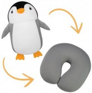 Подушка-трансформер дорожная Home Line Пингвиненок Серая 30х30 (2600001513486)