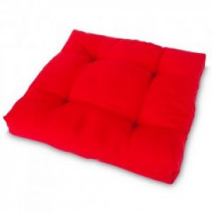 Подушка на стул Кедр на Ливане квадратная стеганная серия Color mini 35x35x5 см Красная (2114)