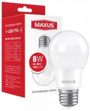 Лампа светодиодная MAXUS A55 8 Вт 4100 K 220 В E27 (1-LED-774)