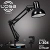 Лампа настольная Пантограф LOGA light L-302 чёрная (Антрацит) Е27