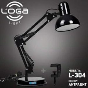 Лампа настольная Пантограф LOGA light L-302 чёрная (Антрацит) Е27