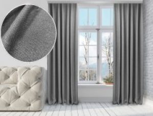 Комплект штор Di&Di Лен-Димаут 200х260 2 шт Серых (ROZ6400060650)