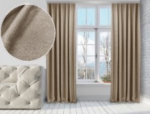 Комплект штор Di&Di Лен-Димаут 300х255 2 шт Темно-бежевых (ROZ6400060799)