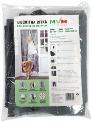 Москитная сетка для дверей MVM на магнитах MN-1000 T 1000х2200 титан (2211731417250)