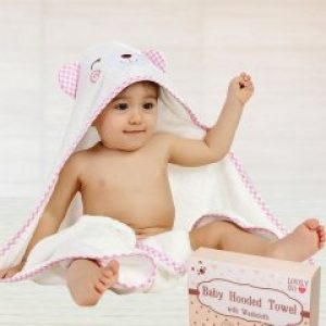 Премиальное Детское Полотенце с Капюшоном для Девочек - Полотенце Уголок - Махровое Банное Полотенце для Детей - Бонус: Мочалка и Поздравительная Открытка