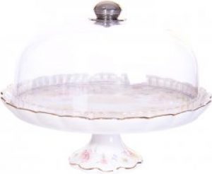 Блюдо для торта Lefard Лаура с крышкой 29 см (943-165)