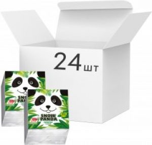 Упаковка салфеток столовых Снежная Панда однослойных белых 24x24 см 24 пачки по 100 шт (4823019007824)