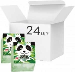 Упаковка салфеток столовых Снежная Панда однослойных зеленых 24x24 см 24 пачки по 100 шт (4823019009125)