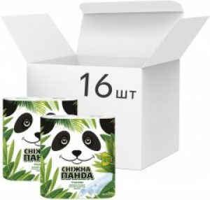 Упаковка бумажных полотенец Снежная Панда 2 слоя 110 отрывов 16 пачек по 2 рулона (4823019007985)