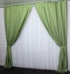 Шторы VR-Textil Лен Мешковина 2 шт 150 × 270 см салатовый (2129)