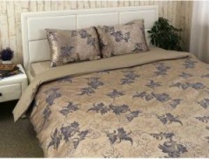 Комплект постельного белья Руно Сатин Жаккард Оливковый Полуторный Евро (677.137АЖ_Оливковий)