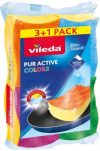 Губки кухонные Vileda PurActive Color для тефлона 4 шт (4023103189829)