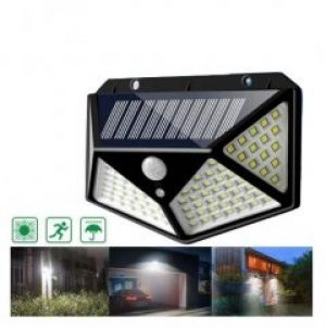 Уличный светодиодный фонарь с датчиком движения на солнечной батарее Solar Motion 100 LED Черный 3 режима работы