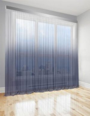 Тюль Di&Di Градиент Батист прозрачный 250х245 переход от Серо-голубого в Белый (ROZ6400062660)