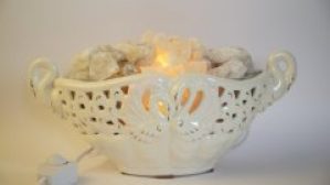 Соляная лампа ночник Ваше Здоровье ЛАДЬЯ ФАРФОРОВАЯ 3