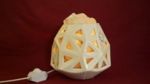 Соляная лампа -ночник Ваше Здоровье ОРИГАМИ БЕЛАЯ 3