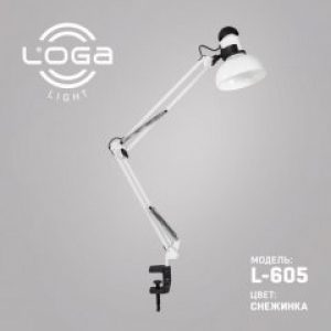 Лампа настольная со струбциной LOGA Е27 Снежинка L-605