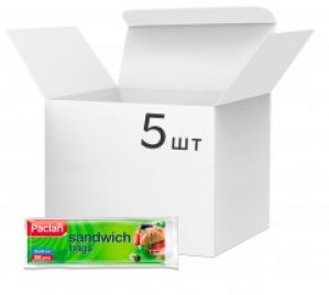 Упаковка пакетов для бутербродов Paclan 18x28 см 5 рулонов по 100 шт (5900942340576)