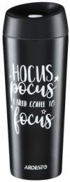 Термокружка Ardesto Coffee time Hocus 450 мл Черная (AR2645DMB)