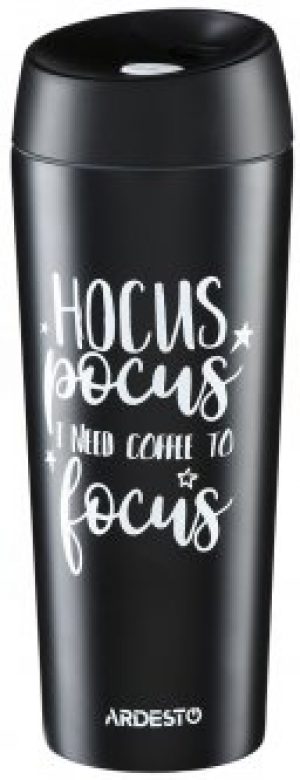 Термокружка Ardesto Coffee time Hocus 450 мл Черная (AR2645DMB)