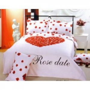 Комплект постельного белья Le Vele Heart Beat сатин семейное белый