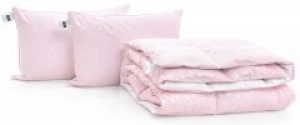 Набор пуховый MirSon №1966 Bio-Pink Деми 50% пух одеяло 140х205 + подушки 50х70 2 шт мягкие (2200003019476)