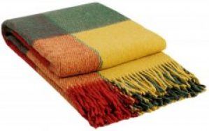 Плед Vladi Эльф желто-красно-зеленый крупная клетка 200*220