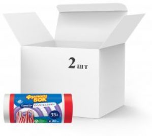 Упаковка пакетов Фрекен Бок для мусора с ручками HD 35 л 2х30 шт Полосатики красно-белые (16411910_4823071640304)