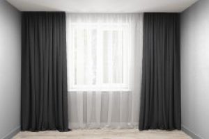 Комплект штор Декор-Ин Микровелюр Темно-серые Короткие 140x200 2 шт (ROZ6400063708)