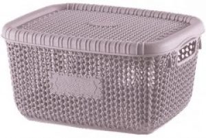 Корзина для хранения Violet House 1009 Виолетта 5 л 14х21х27 см Powder (1009 Виолетта POWDER с/кр. 5 л)