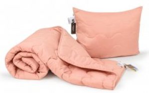 Набор антиаллергенный MirSon EcoSilk Всесезонный №1739 Eco Light Coral Одеяло 140x205 + подушка 50x70 средняя (2200003709537)