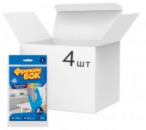 Упаковка перчаток Фрекен Бок нитриловых Color Mix 4 х 8 шт L (17601920_4823071638219)