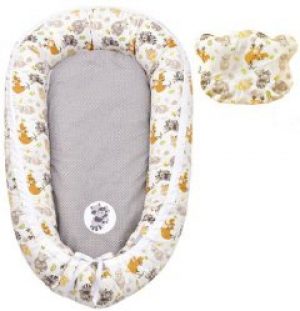 Кокон-позиционер для новорожденных Papaella Обнимашки 88 х 60 х 12 см + ортопедическая подушка 25 х 21см в подарок (4820227284955)