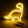 Настенный неоновый светильник-ночник Динозавр Dino Decoration Lamp - Желтый