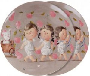 Набор тарелок Lefard Мы везем с собой кота 19 см х 2 шт (924-667)