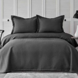 Покрывало Karaca Home Charm Bold Antrasit Антрацит 160х240 + наволочка 50х70 (svt-2000022285582)