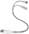 Гибкая светодиодная LED лампа Alls USB подсветка для ноутбука (1 светодиода) Silver