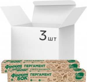 Упаковка коричневого пергамента Фрекен БОК Go Green для выпечки 5 м х 3 шт (14400561)