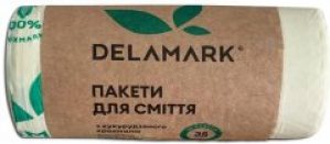 Пакеты для мусора из кукурузного крахмала Delamark 35 л 20 шт (4820152332578)