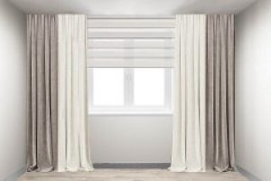 Шторы Декорин Микровелюр Дабл 150x250 см Молочные с бежево-кофейным 2 шт (ROZ6400063972)