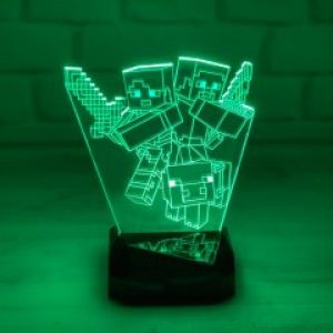 3D светильник с пультом и аккумулятором 3D Lamp Майнкрафт (LР-33866)