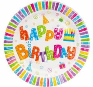 Набор бумажных тарелок Maxi Happy Birthday 6 шт (MX443100) (4829144231004)