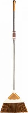 Метла для уборки Optima Cleaning с хромированой ручкой 118 см Коричневая (O73001-07)