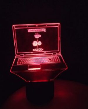 3d-светильник Ноутбук программиста